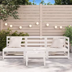 Divano da Giardino a 3 Posti in Legno Massello di Pino Biancocod mxl 86312 - Vista aggiuntiva 3