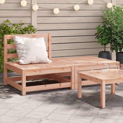 Divano Giardino Senza Braccioli con Poggiapiedi Legno Douglas Vidaxl 16176
