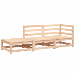 Divano da Giardino con Poggiapiedi 2 Posti Legno Massello Pinocod mxl 110287 - Vista aggiuntiva 2