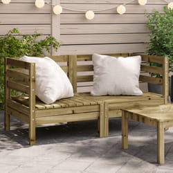 Divani Angolari da Giardino 2pz in Legno di Pino Impregnato Vidaxl 21561
