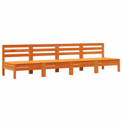Divani Senza Braccioli Giardino 4pz Marrone Cera Massello Pinocod mxl 88387 - Vista aggiuntiva 2