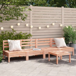 Divani Senza Braccioli da Giardino 4pz Legno Massello Douglas Vidaxl 10285