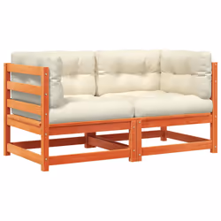 Divani Angolari Giardino Cuscini 2pz Marrone Cera Massello Pinocod mxl 110633 - Vista aggiuntiva 2