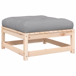 Poggiapiedi da Giardino con Cuscino in Legno Massello di Pinocod mxl 86497 - Vista aggiuntiva 2