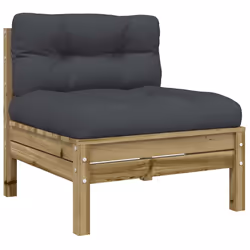 Divano Giardino Senza Braccioli Cuscini Legno Pino Impregnatocod mxl 134356 - Vista aggiuntiva 2
