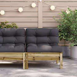 Divano Giardino Senza Braccioli Cuscini Legno Pino Impregnatocod mxl 134356 - Vista aggiuntiva 3