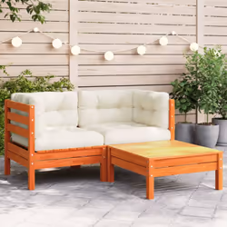 Questo divano da giardino in legno a 2 posti con i cuscini e il poggiapiedi sarà un'ottima aggiunta al vostro giardino, terra ...