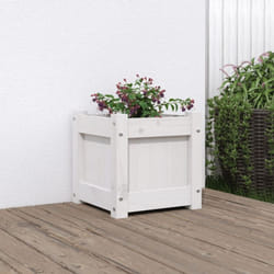 Vidaxl - Fioriera da Giardino Bianca 31x31x31 cm Legno Massello di Pino 26313