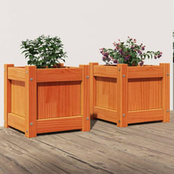 Vidaxl - Fioriere da Giardino 2pz Marrone Cera Legno Massello di Pino 44562