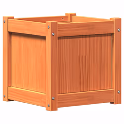 Fioriera Giardino Marrone Cera 40x40x40 cm Legno Massello Pinocod mxl 86558 - Vista aggiuntiva 2