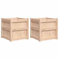 Fioriere da Giardino 2 pz in Legno Massello di Pinocod mxl 84735 - Vista aggiuntiva 2