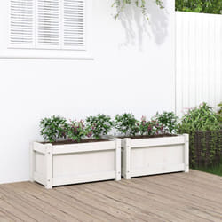 Vidaxl - Fioriere da Giardino 2 pz Bianche in Legno Massello di Pino 45360
