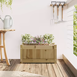 Fioriera da Giardino 60x31x31 cm in Legno di Pino Impregnatocod mxl 132559 - Vista aggiuntiva 3