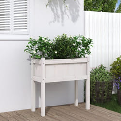 Vidaxl - Fioriera da Giardino con Gambe Bianca 70x31x70 cm Massello Pino