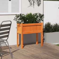 Fioriera Giardino Gambe Marrone Cera 70x31x70 cm Massello Pinocod mxl 110536 - Vista aggiuntiva 3