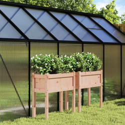 Fioriere da Giardino 2 pz con Gambe Legno Massello di Douglas Vidaxl 13736