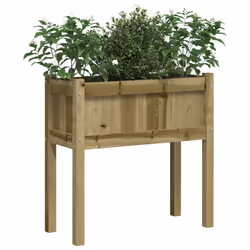 Fioriere da Giardino 2 pz con Gambe in Legno di Pino Impregnatocod mxl 133204 - Vista aggiuntiva 3
