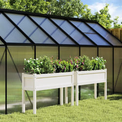 Vidaxl - Fioriere da Giardino 2 pz con Gambe Bianche Legno Massello Pino