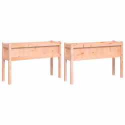 Fioriere da Giardino 2 pz con Gambe Legno Massello di Douglascod mxl 85250 - Vista aggiuntiva 2