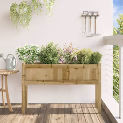 Fioriera Giardino con Gambe 110x31x70 cm Legno Pino Impregnatocod mxl 109228 - Vista aggiuntiva 3