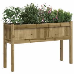 Fioriere da Giardino 2 pz con Gambe in Legno di Pino Impregnatocod mxl 85253 - Vista aggiuntiva 3