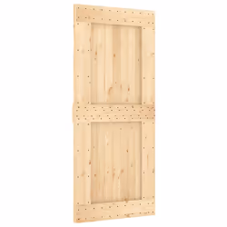 Porta Scorrevole con Set Hardware 90x210 cm Legno Massello Pinocod mxl 118098 - Vista aggiuntiva 3