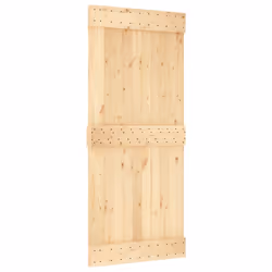 vidaXL Porta Scorrevole con Set Hardware 90x210 cm Legno Massello Pino - Vista aggiuntiva 3