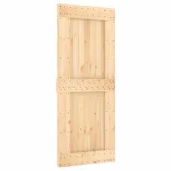vidaXL Porta Scorrevole con Set Hardware 85x210 cm Legno Massello Pino - Vista aggiuntiva 3