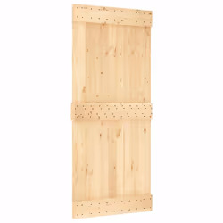 Porta Scorrevole con Set Hardware 90x210 cm Legno Massello Pinocod mxl 94191 - Vista aggiuntiva 3