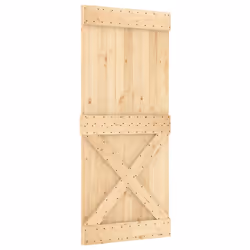 Porta Scorrevole con Set Hardware 90x210 cm Legno Massello Pinocod mxl 70189 - Vista aggiuntiva 3