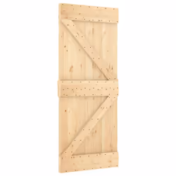 vidaXL Porta Scorrevole con Set Hardware 85x210 cm Legno Massello Pino - Vista aggiuntiva 3
