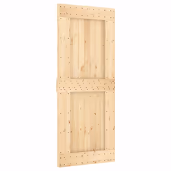 Porta Scorrevole con Set Hardware 85x210 cm Legno Massello Pinocod mxl 118154 - Vista aggiuntiva 3