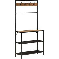 Vidaxl - Appendiabiti 90x35x180 cm in Legno Massello di Mango e Ferro