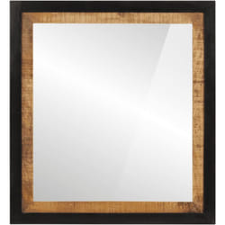 Specchio da Bagno 55x1x60 cm in Vetro e Legno Massello di Mango Vidaxl 33241