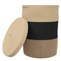 VidaXL 358479 scatola di conservazione Beige, Nero