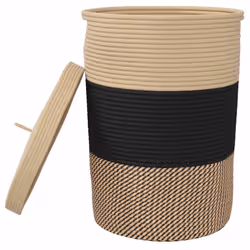 VidaXL 358479 scatola di conservazione Beige, Nero - Vista aggiuntiva 4