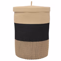 VidaXL 358479 scatola di conservazione Beige, Nero - Vista aggiuntiva 6