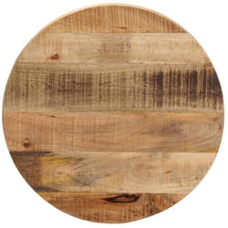 Piano per Tavolo ø 40x3,8cm Rotondo Legno Massello Grezzo Mango Vidaxl 662994