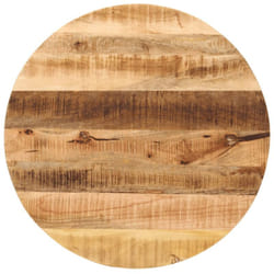 Piano per Tavolo ø 70x2,5cm Rotondo Legno Massello Grezzo Mango - Vidaxl
