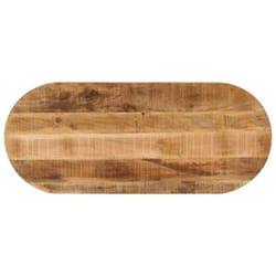 Vidaxl - Piano Tavolo 140x60x3,8 cm Ovale Legno Massello Grezzo di Mango