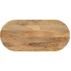 Piano Tavolo 80x40x3,8 cm Ovale in Legno Massello di Mango Vidaxl 37288