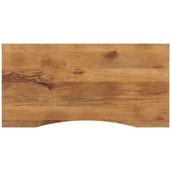 Piano Scrivania con Curva 120x50x2,5cm Massello Grezzo di Mango Vidaxl 844321