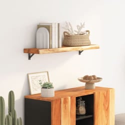 Mensola a Muro 90x20x3,8cm Rettangolare Legno Acacia Bordi Vivi - Vidaxl