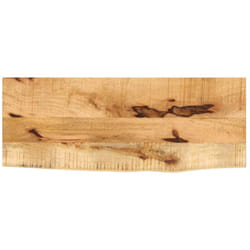 vidaXL Piano Tavolo 70x20x2,5cm Bordi Vivi Legno Massello Mango Grezzo