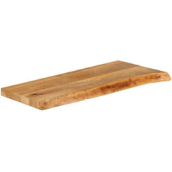 Piano Tavolo Bordi Vivi 80x20x2,5 cm Legno Massello di Mango Vidaxl 346093