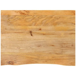Piano Tavolo Bordi Vivi 70x60x2,5 cm in Legno Massello di Mango Vidaxl