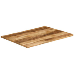 Vidaxl - Piano Tavolo Bordi Vivi 100x80x3,8 cm Legno di Mango Grezzo 590969