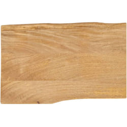 Piano Tavolo 50x40x2,5 cm Bordi Vivi in Legno Massello di Mango Vidaxl 253181