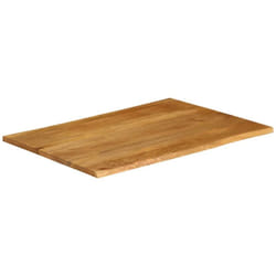 Vidaxl - Piano Tavolo 100x80x2,5 cm Bordi Vivi in Legno Massello Mango 800553