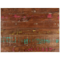vidaXL Piano Tavolo 90x70x2,5 cm Rettangolare in Massello di Recupero